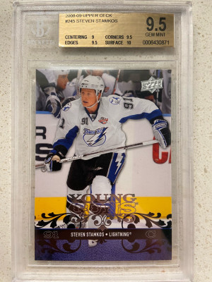 2008 Upper Deck Steven Stamkos Young Guns BGS 9.5 front