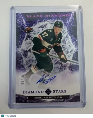 2024-25 Upper Deck Black Diamond Kirill Kaprizov Diamond Stars Auto /10 front