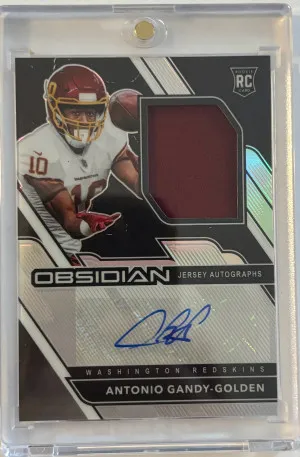 🏈 2020 Panini Obsidian Rookie Jersey Autographs #240 Antonio Gandy-Golden/150 front