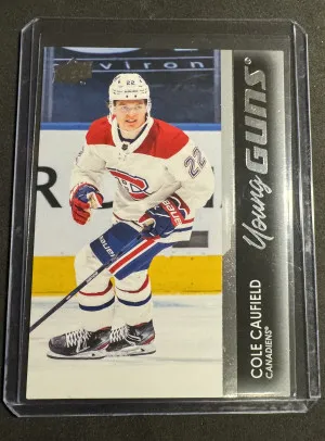 2021-22 Upper Deck Cole Caufield Young Guns front