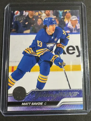 2023-24 Upper Deck Matthew Savoie Young Guns front