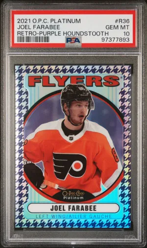 2021 Upper Deck O-Pee-Chee Platinum Retro Joel Farabee Retro-Purple Houndstooth front
