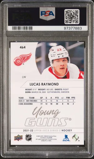 2021-2022 Upper Deck Lucas Raymond back