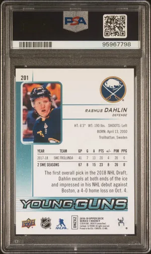 2018 Upper Deck Rasmus Dahlin back