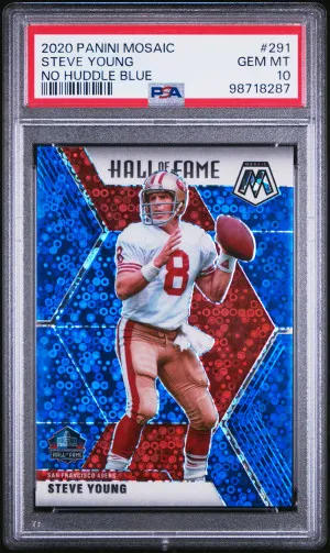 2020 PANINI MOSAIC | NO HUDDLE BLUE [#58/75]#291 STEVE YOUNG front