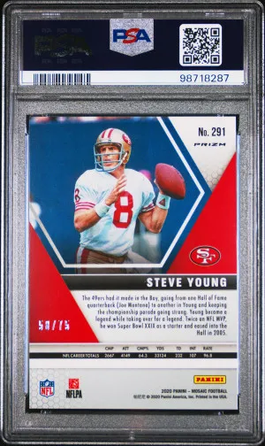 2020 PANINI MOSAIC | NO HUDDLE BLUE [#58/75]#291 STEVE YOUNG back
