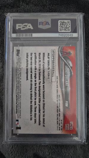 Shohei Ohtani 2018 Topps back