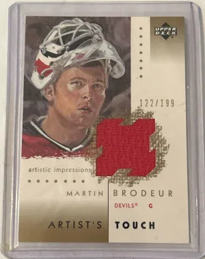 2003 UD Artistic Impressions Jersey Gold - Martin Brodeur /199 front