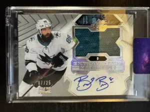 Brent Burns - 2022 Upper Deck Extravagant Materials 07/25 front