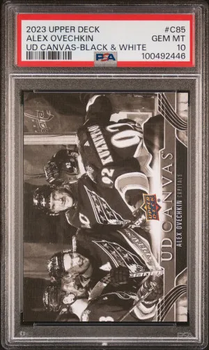 2023 Upper Deck Ud Canvas Alex Ovechkin Ud Canvas-Black & White front