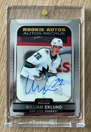 21-22 OPC Platinum - William Eklund - Rookie Autograph front