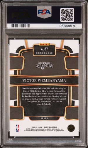 2023 Panini Select Victor Wembanyama Blue back