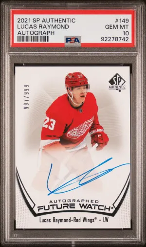 2021 Sp Authentic Lucas Raymond Autograph front
