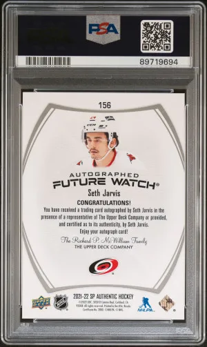 2021 Sp Authentic Seth Jarvis Autograph back