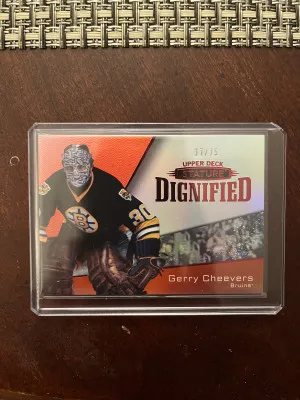 22-23 Stature Gerry Cheevers Dignified Red parallel 17/75 front