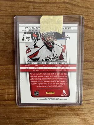 2013-14 Philip Grubauer Panini Prism rookie auto back