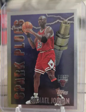 Michael Jordan 1996 Topps Spark Plug front