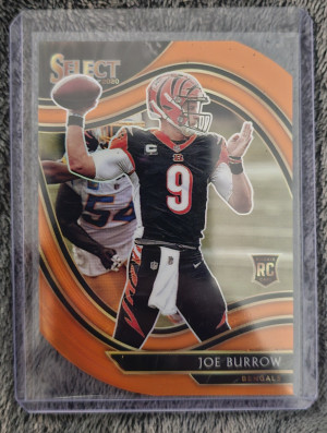 Joe Burrow 2021 Select Orange Die Cut front
