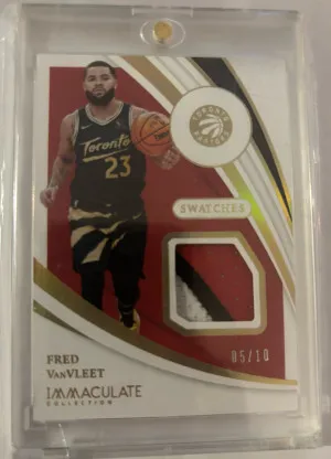 🏀 Fred Vanvleet Raptors Immaculate Collection Swatches 3 Color Patch Game Worn  /10 RARE!!! front
