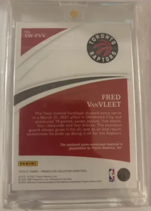 🏀 Fred Vanvleet Raptors Immaculate Collection Swatches 3 Color Patch Game Worn  /10 RARE!!! back