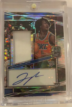 🏀 2022-23 Panini Spectra Celestial Jaylin Williams /99 ROOKIE JERSEY AUTO RC front