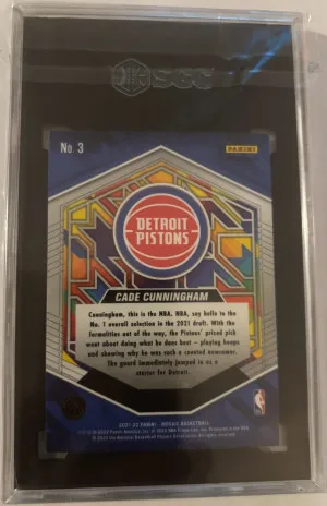 🏀 2021-22 Panini Mosaic Introductions Cade Cunningham RC #3 SGC 9.5 back