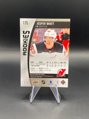 Jesper Bratt SP Game Used Authentic Rookies /63 True Rookie back