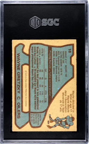 1979 O-Pee-Chee Wayne Gretzky #18 SGC SGC back