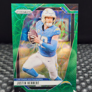 2024 Panini Prizm Green Scope #157 Justin Herbert 47/75 front