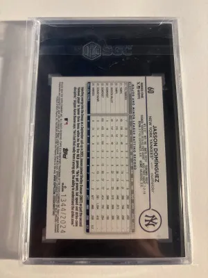 Jasson Dominguez Gold #/2024 Topps Series 1 back