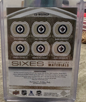The Cup Sixes Premium Materials Patch Winnipeg /3 back