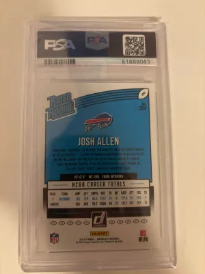 2018 Panini Donruss Josh Allen back