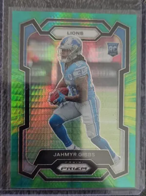 Jahmyr Gibbs 2023 Prizm Greem Hyper /175 front
