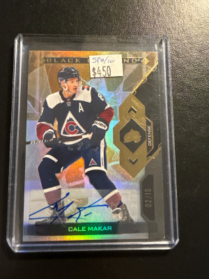 2022-23 Black Diamond Auto Cale Makar SP /10 front