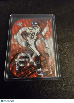 2000 Fleer EX Randy Moss #10 XC E-xceptional Die Cut front