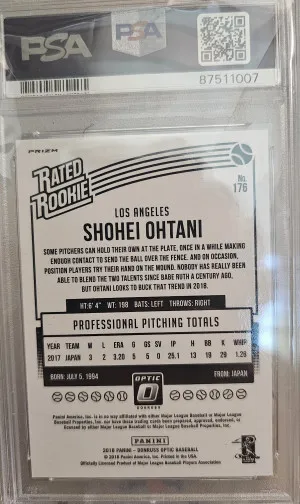 Shohei Ohtani 2018 Purple Optic back
