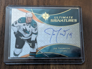 2008-09 Upper Deck Ultimate Collection Signatures Joe Thornton Auto San Jose front