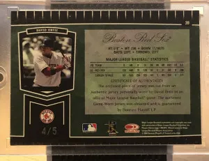 David Ortiz patch auto /5 back