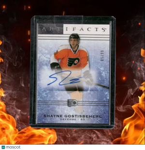 2014-15 Upper Deck Artifacts Shayne Gostisbehere Rookie Auto 85/99 #XVI front