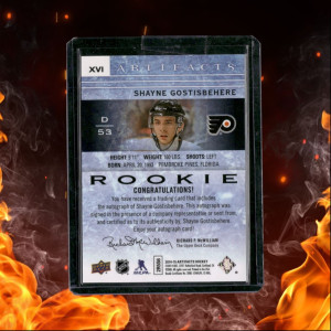 2014-15 Upper Deck Artifacts Shayne Gostisbehere Rookie Auto 85/99 #XVI back