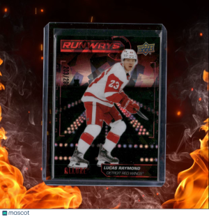 2022-23 Upper Deck Allure Lucas Raymond  Runways Red 203/299 #RW-13 front