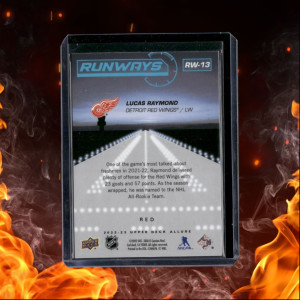2022-23 Upper Deck Allure Lucas Raymond  Runways Red 203/299 #RW-13 back