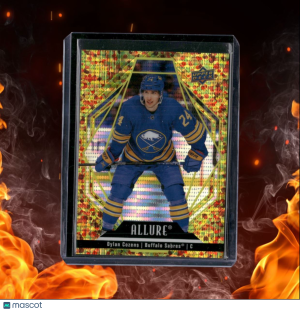 2022-23 Upper Deck Allure Dylan Cozens Gold Glitter Bomb 181/199 #62 front