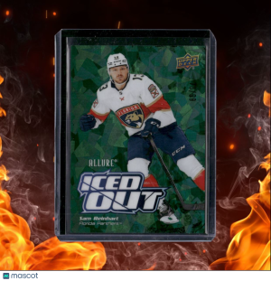 2022-23 Upper Deck Allure Sam Reinhart Iced Out Green 73/99 #IO-14 front