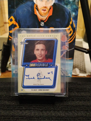 Ted Lindsay 1999-00 Upper Deck Retro Inkredible Autograph Signature front
