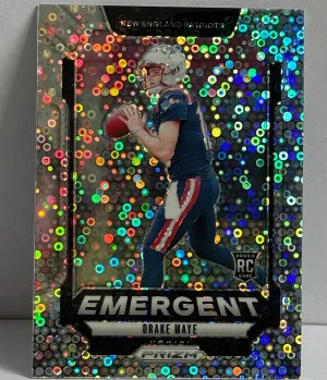 2024 Panini Prizm Drake Maye Emergent Disco RC front