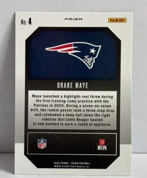 2024 Panini Prizm Drake Maye Emergent Disco RC back