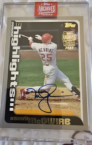 2023 Topps Archives Signature Series Mark Mcgwire Autograph 1/1 front