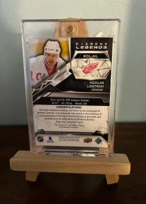 2022-23 Upper Deck Black Diamond Hockey Nicklas Lidstrom #BDL-NL back