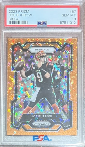 2023 Prizm Joe Burrow Orange Disco front